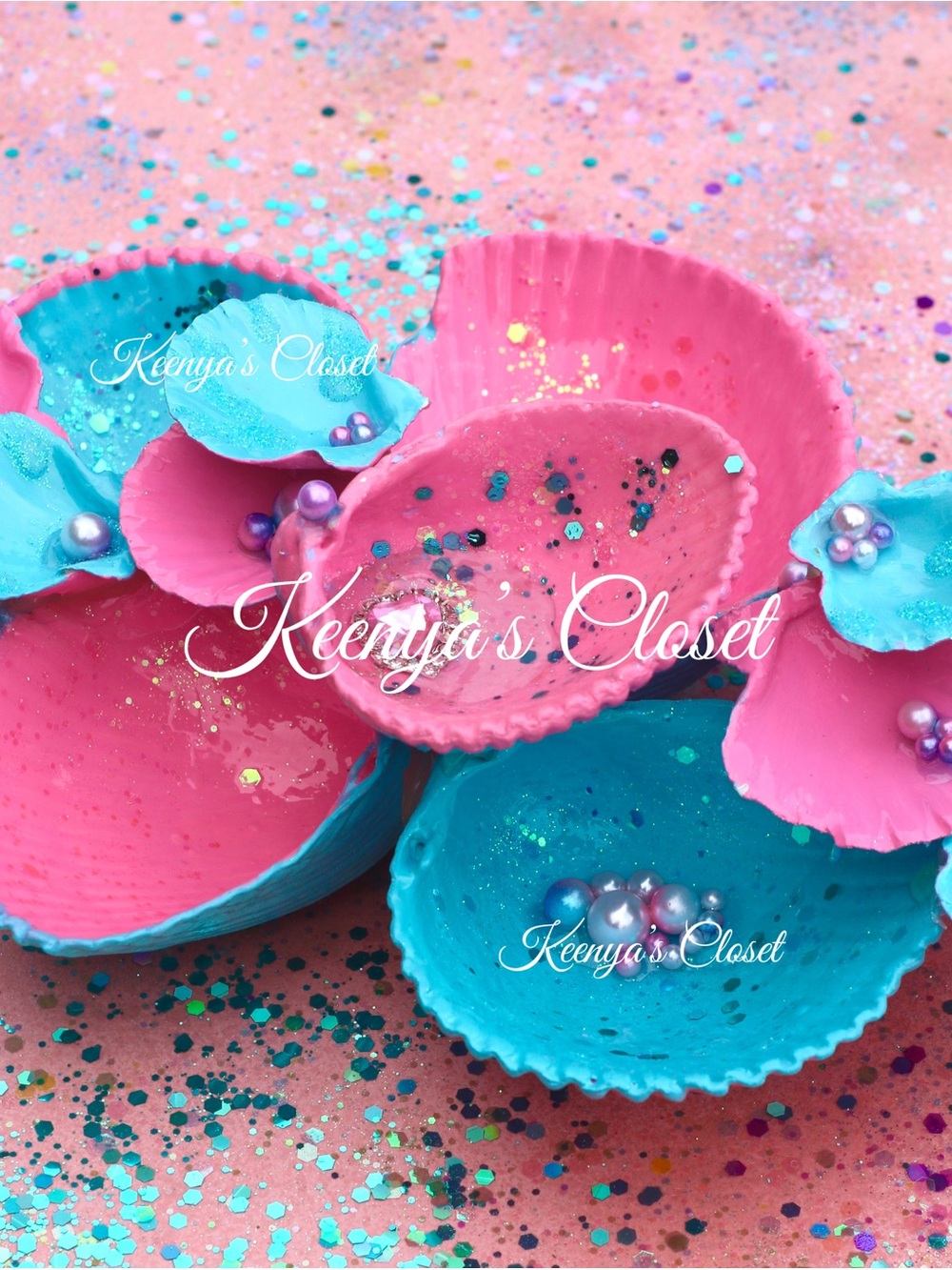 🧜♀️ Mermaid Trinket Tray + Clay Made Tray with Pearls - Picture 12 of 14